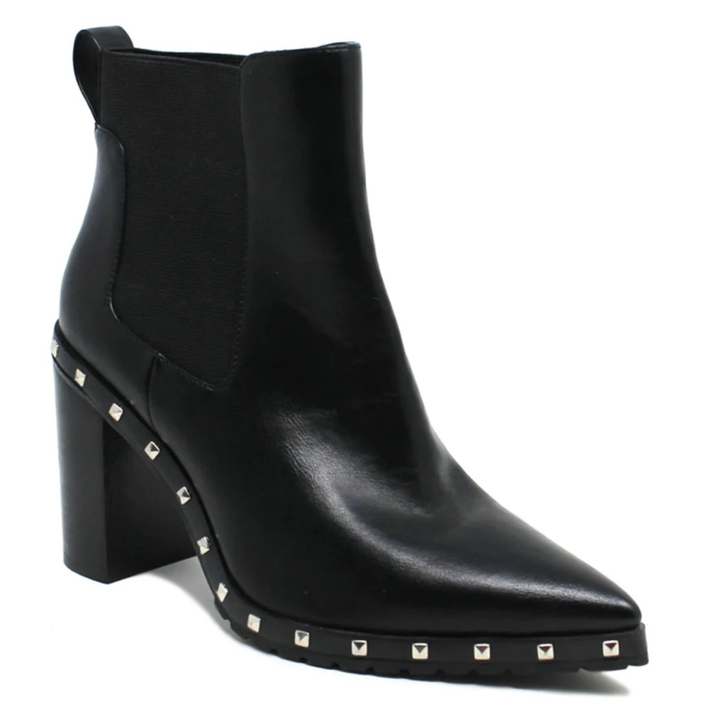 New with tags Charles by Charles David Booties leather metal studs size 8